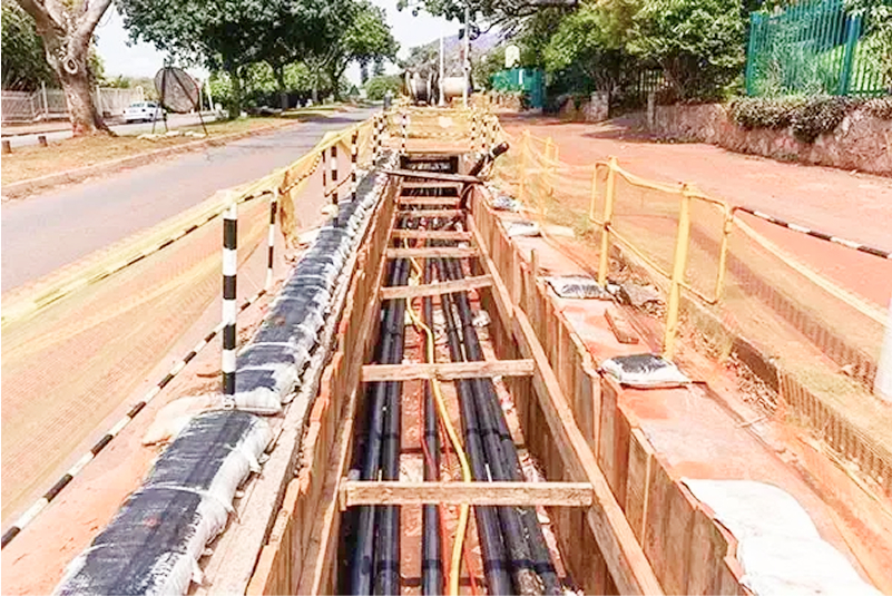 地中配電線工事